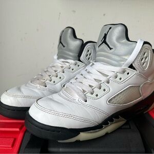 Jordan Men's White and Black High-Top Sneakers